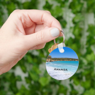 Exotic Beach Tropical Island Paradise Key Ring