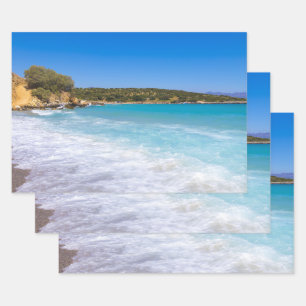 Exotic Beach Tropical Island Paradise Wrapping Paper Sheet