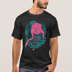 Exotic Bird Animal Lover Retro Tropical Pink Flami T-Shirt