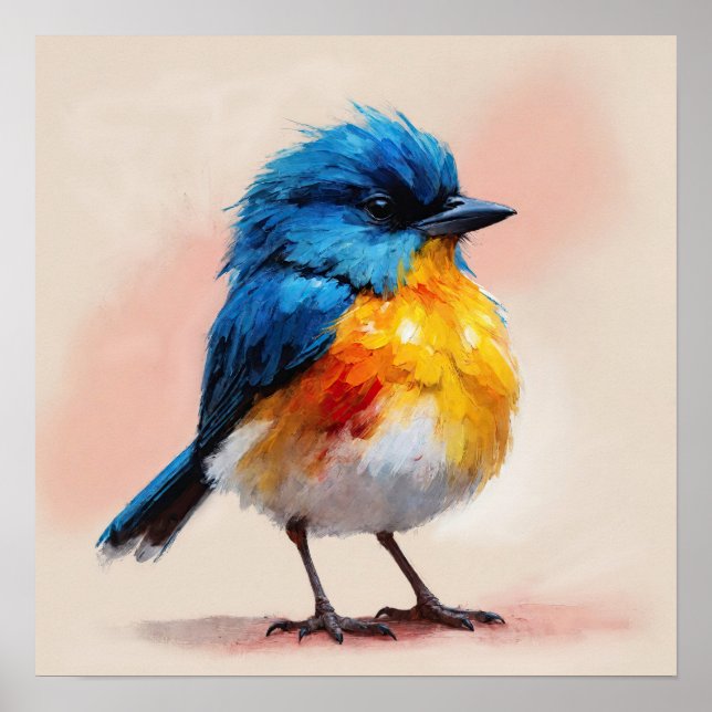 Exotic bird: artwork for nature lovers. poster (Front)