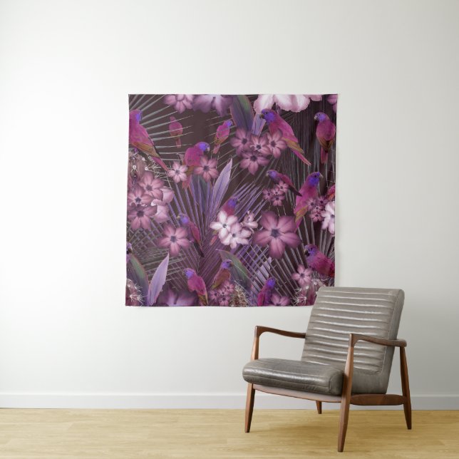 Exotic Bird Paradise 1 #art #tropical Tapestry (In Situ)