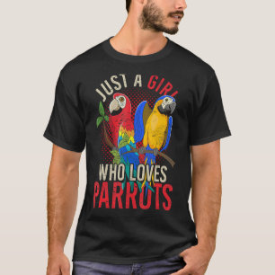 Exotic Bird Parrot Girls Women Tropical Macaw Par T-Shirt
