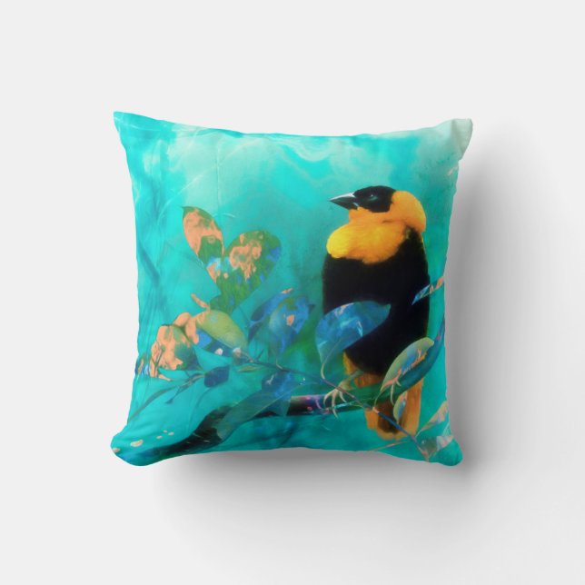 Exotic Bird "SONG ON THE WIND" Cushion (Front)