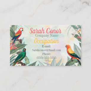 Exotic Birds Business Card