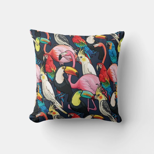 Exotic birds cushion (Front)
