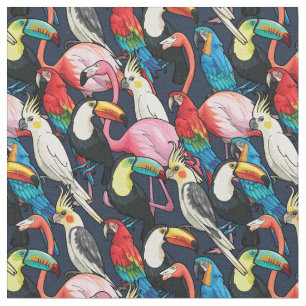 Exotic birds fabric