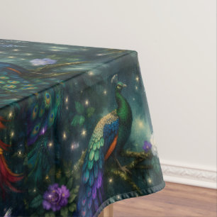 Exotic Birds Fantasy Luxe Tablecloth