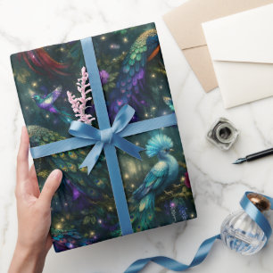 Exotic Birds Fantasy Luxe Wrapping Paper