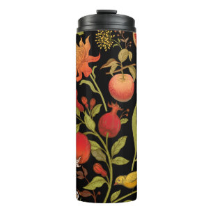 Exotic Birds Flowers Vintage Illustration Thermal Tumbler