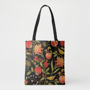 Exotic Birds Flowers Vintage Illustration Tote Bag