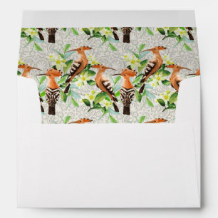 Exotic Birds On Lace Envelope