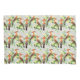 Exotic Birds On Lace Pillowcase