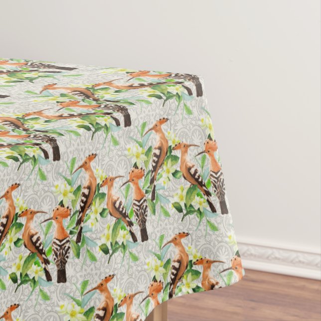 Exotic Birds On Lace Tablecloth (In Situ)