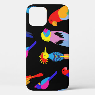 Exotic Birds Paradise Toucan Pattern iPhone 12 Case