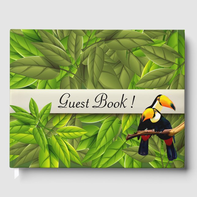 Exotic Birds Personalised Guest Book (Front)