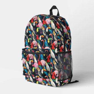 Exotic Birds Printed Backpack