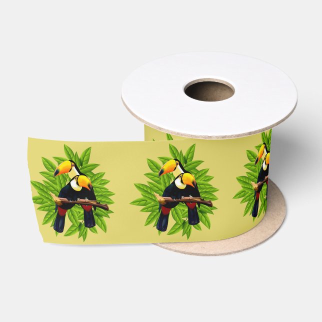 Exotic Birds Satin Ribbon (Spool)
