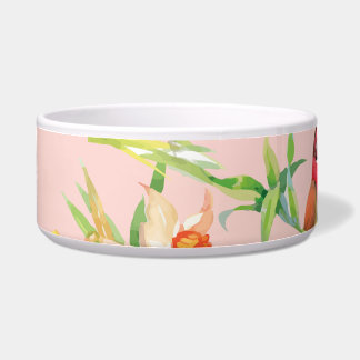 Exotic Birds: Vintage Floral Seamless.