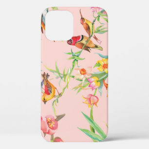 Exotic Birds: Vintage Floral Seamless. iPhone 12 Case