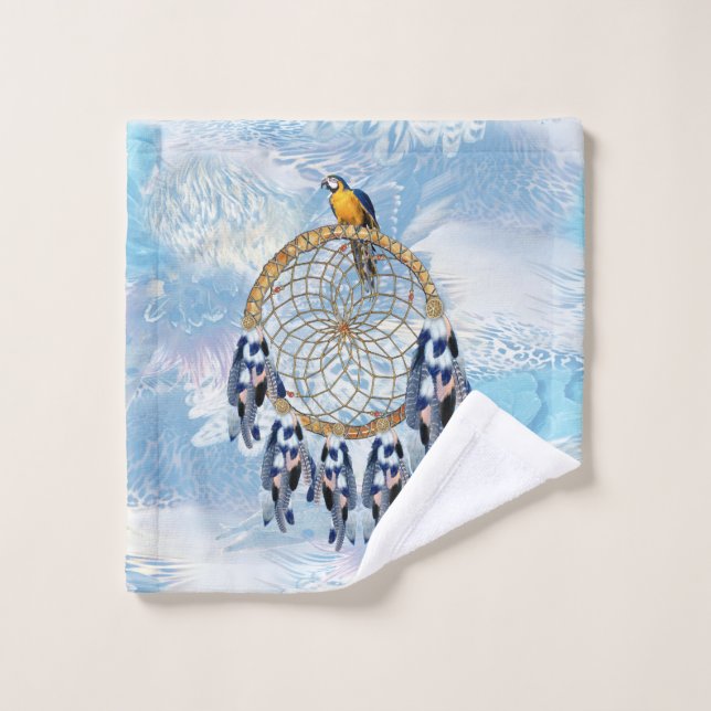 Exotic Blue Dream Catcher Home Decor Wash Cloth (Wash Cloth)
