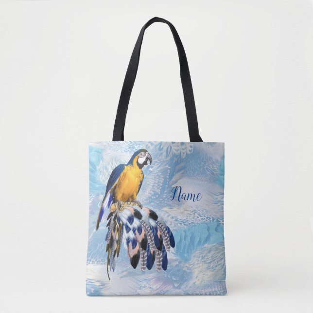 Exotic Blue Dream Catcher Tote Bag (Front)