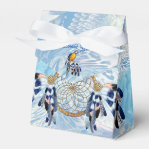 Exotic Blue Dream Catcher Wedding Favour Box