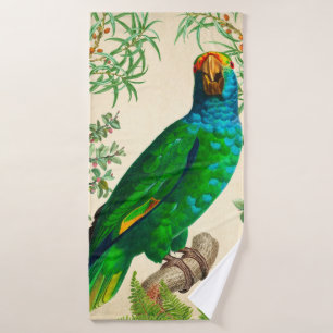 Exotic Blue Parrot Bath Towel Set