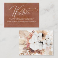 Exotic Boho Flowers Terracotta Wedding Website