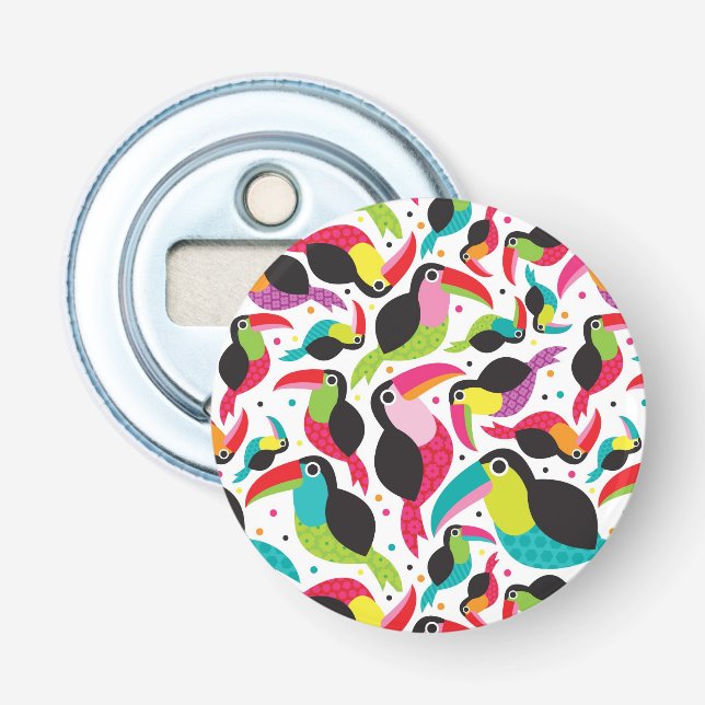 exotic brazil toucan bird background bottle opener (Front)