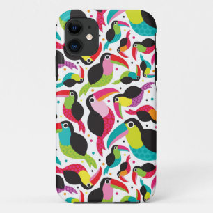 exotic brazil toucan bird background iPhone 11 case