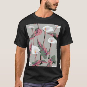 Exotic Calla: Vintage Floral Seamless T-Shirt