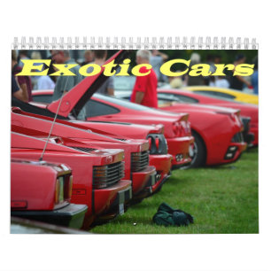 Exotic car calendar