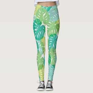 Exotic Cheese Plant: Tropical Monstera Leggings