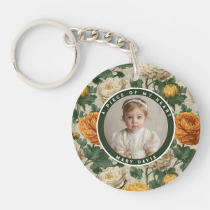 Exotic Christmas Gifts For Women Ranunculus Floral Key Ring