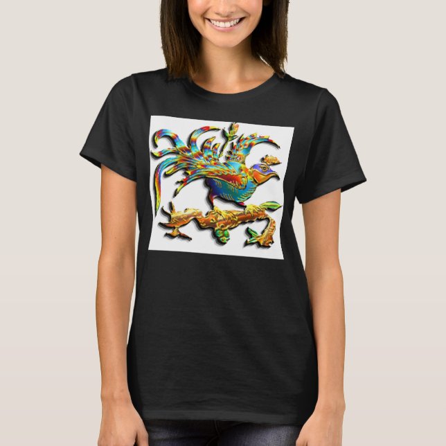 Exotic Cloisonné Bird T-Shirt (Front)