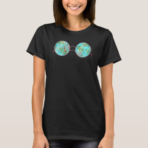 Exotic Coconut Palm Leaves Summer Tropical Sunglas T-Shirt