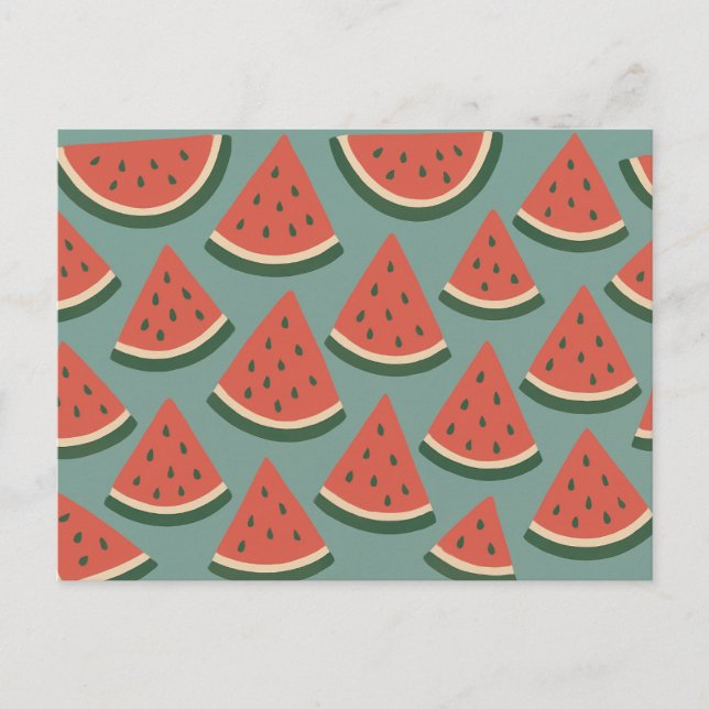 Exotic Colour Watermelon Love Romance Friendship  Postcard (Front)