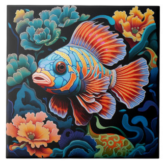 Exotic Colourful Fish Ceramic Tile