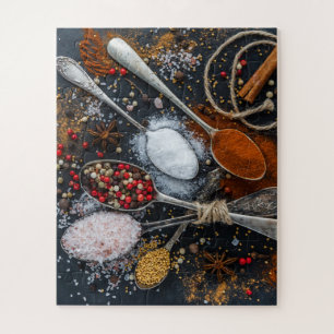 Exotic Cooking Spices & Spoons Jigsaw Puzzle