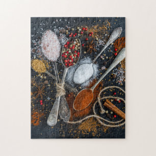 Exotic Cooking Spices & Spoons Jigsaw Puzzle
