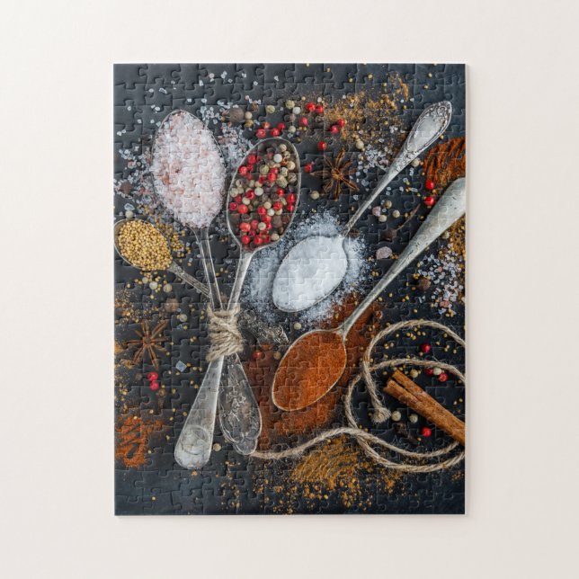 Exotic Cooking Spices & Spoons Jigsaw Puzzle (Vertical)