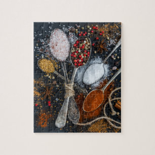 Exotic Cooking Spices & Spoons Jigsaw Puzzle