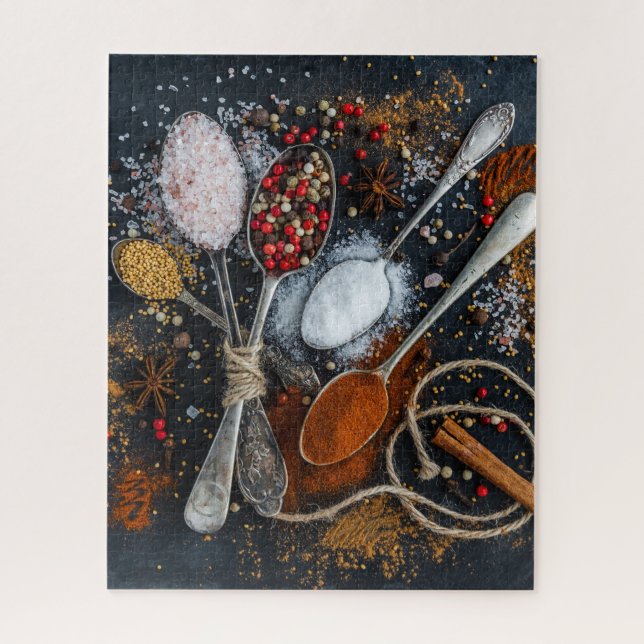 Exotic Cooking Spices & Spoons Jigsaw Puzzle (Vertical)