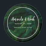 Exotic Dark Green Tropical Leaves Wedding Magnet<br><div class="desc">A magnet with a pattern featuring big green leaves found in a tropical rainforest.</div>