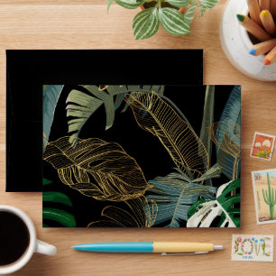 Exotic dark jungle illustration. envelope