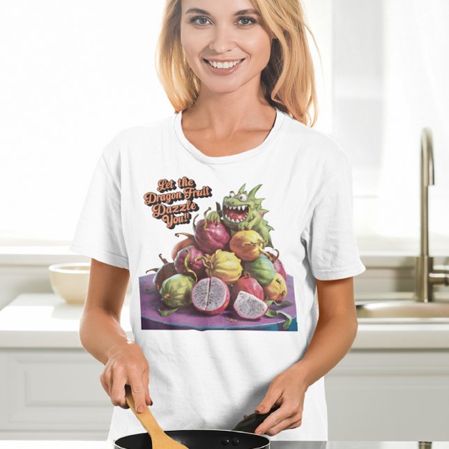 Exotic Dragon Fruit Adorning Wooden Table T-Shirt (Creator Uploaded)