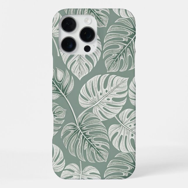 Exotic Elegant Monsteras iPhone Case (Back)