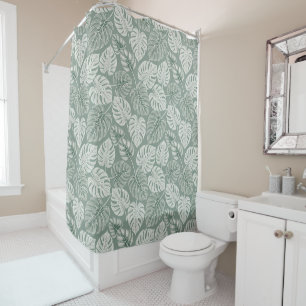 Exotic Elegant Monsteras Shower Curtain