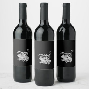Exotic Elixirs: Scorpion & Frog Wine Collection Label