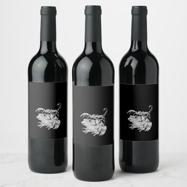 Exotic Elixirs: Scorpion & Frog Wine Collection  Label (Bottles)